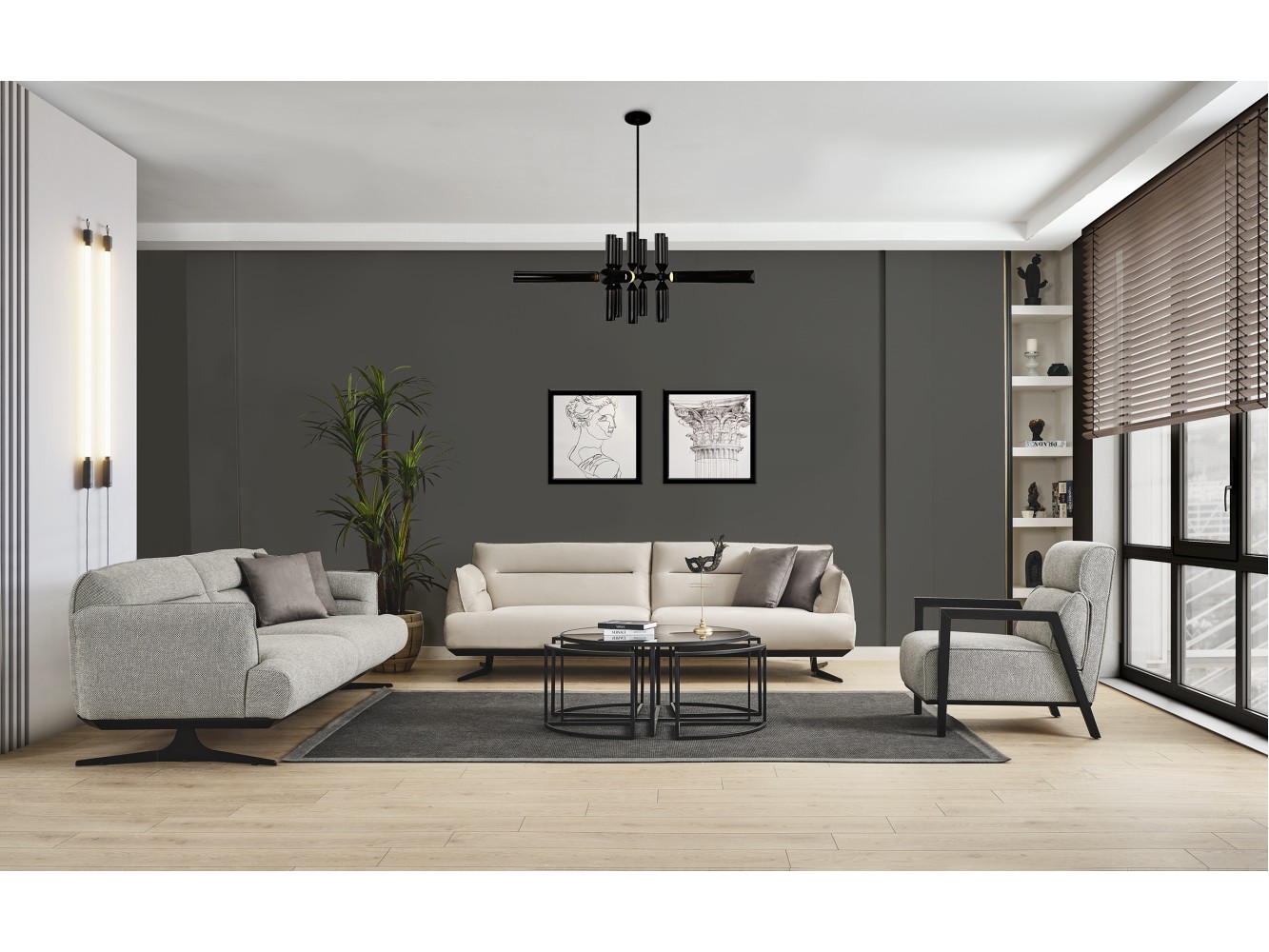 POLO SECTIONAL CORNER SOFA SET