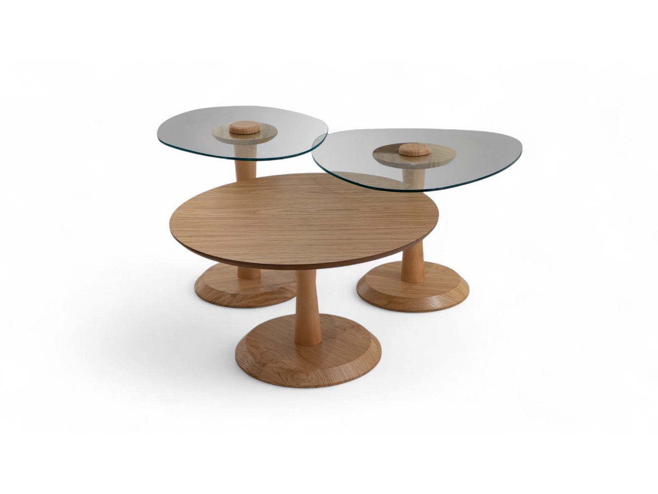 687 Light Oak Set Of 3