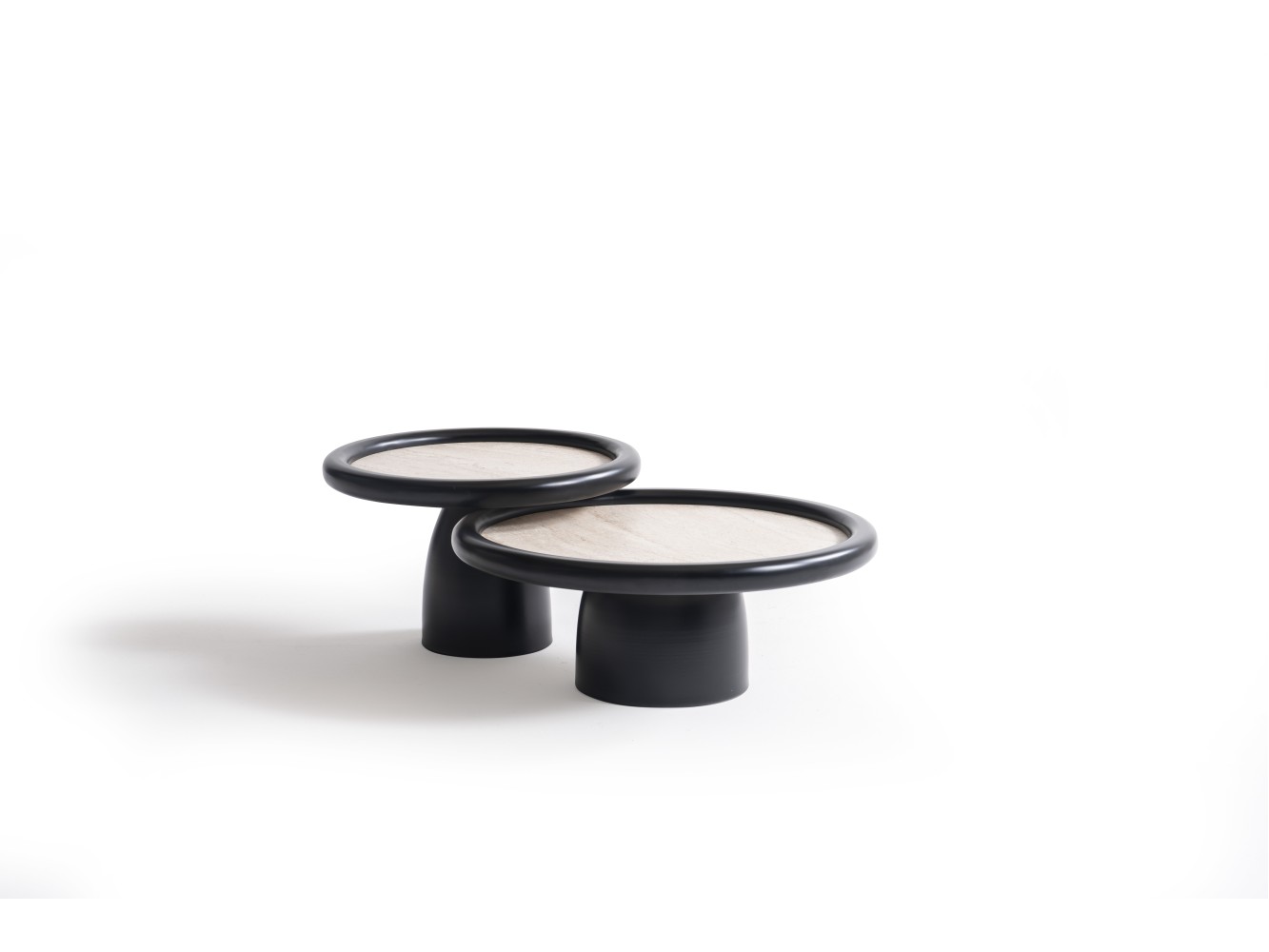 950 Travertine Black Set Of 3