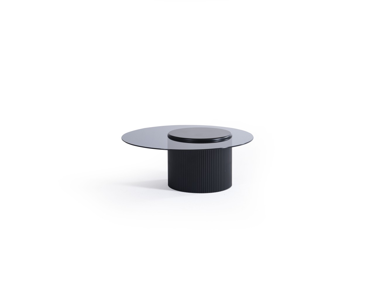 023 - 024 Black Smoked Tempered Glass Set Of 2