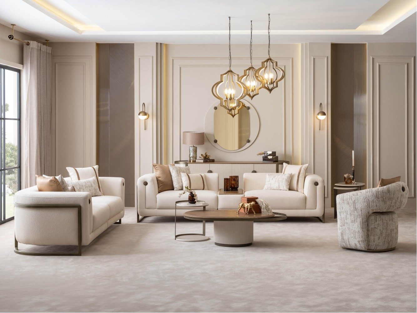 Mocha Living Room Set