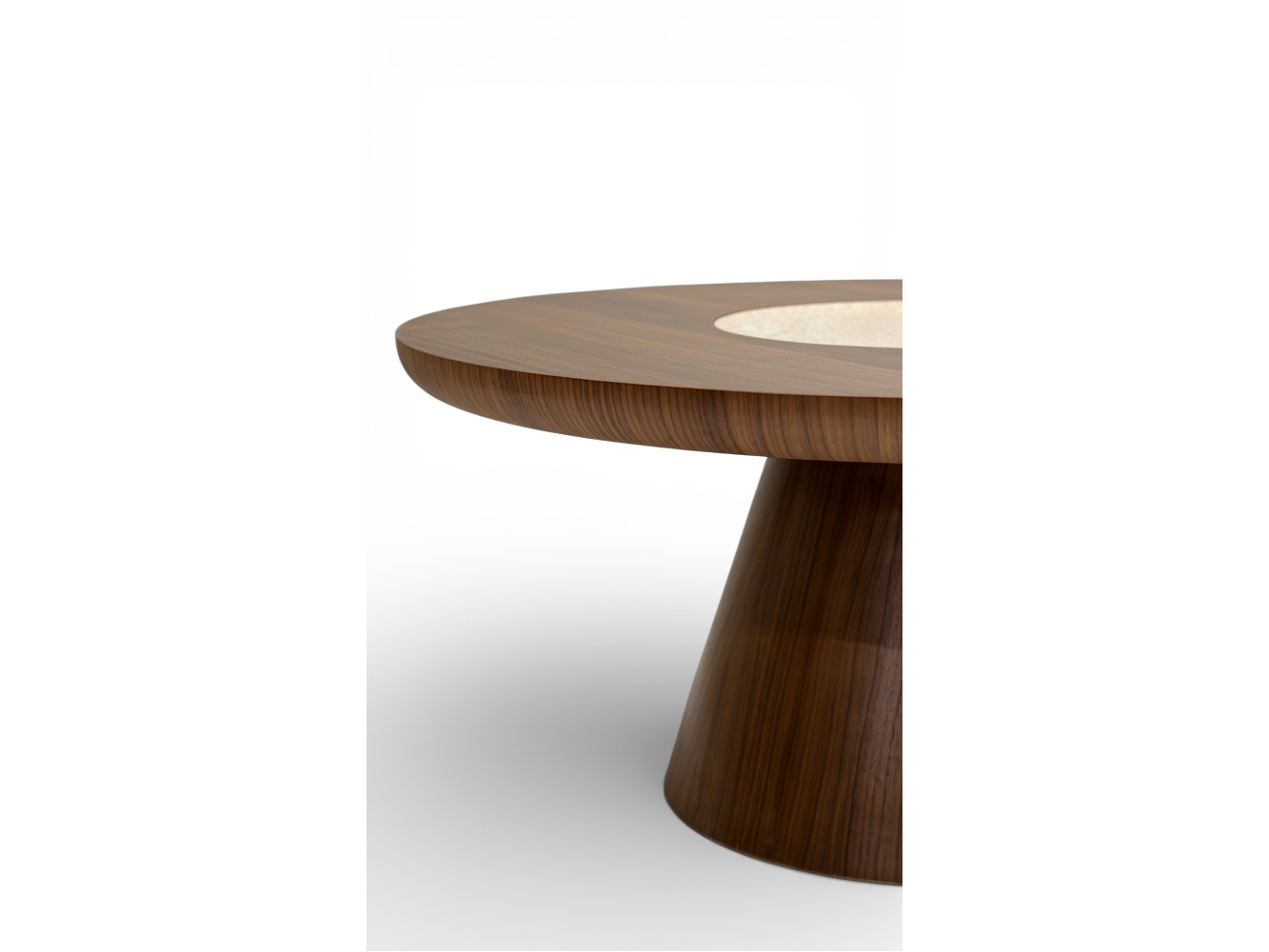 693 - 694 Walnut Travertine Set Of 2