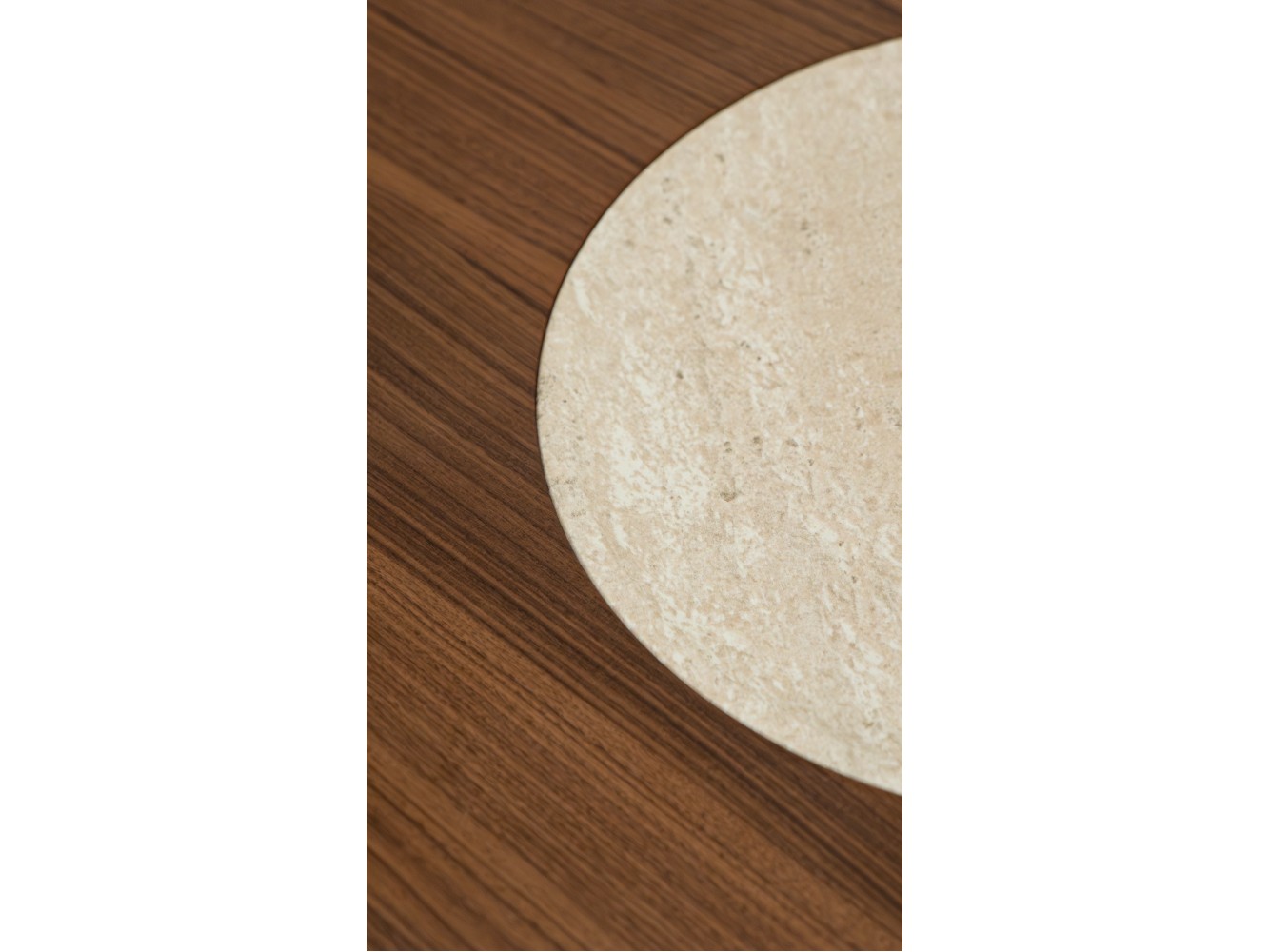 693 - 694 Walnut Travertine Set Of 2