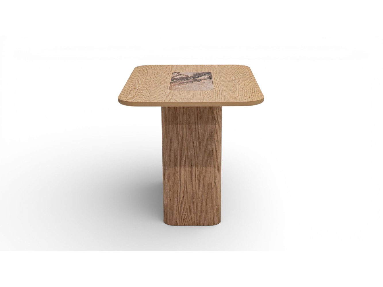 690 - 691 Light Oak Gaia Marble Set Of 2