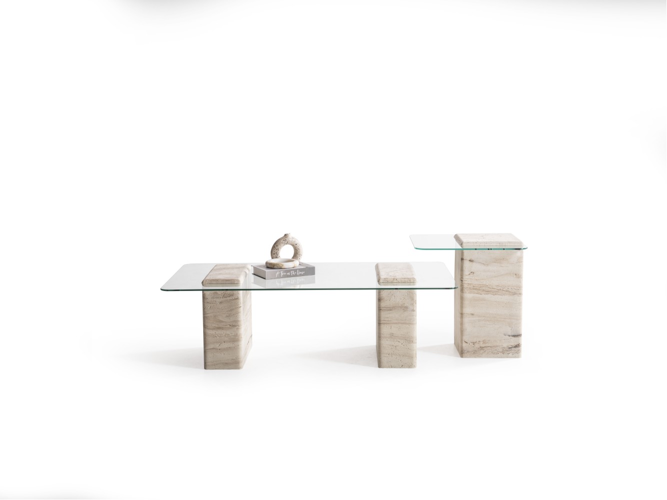 945 - 946 Travertine Set Of 2