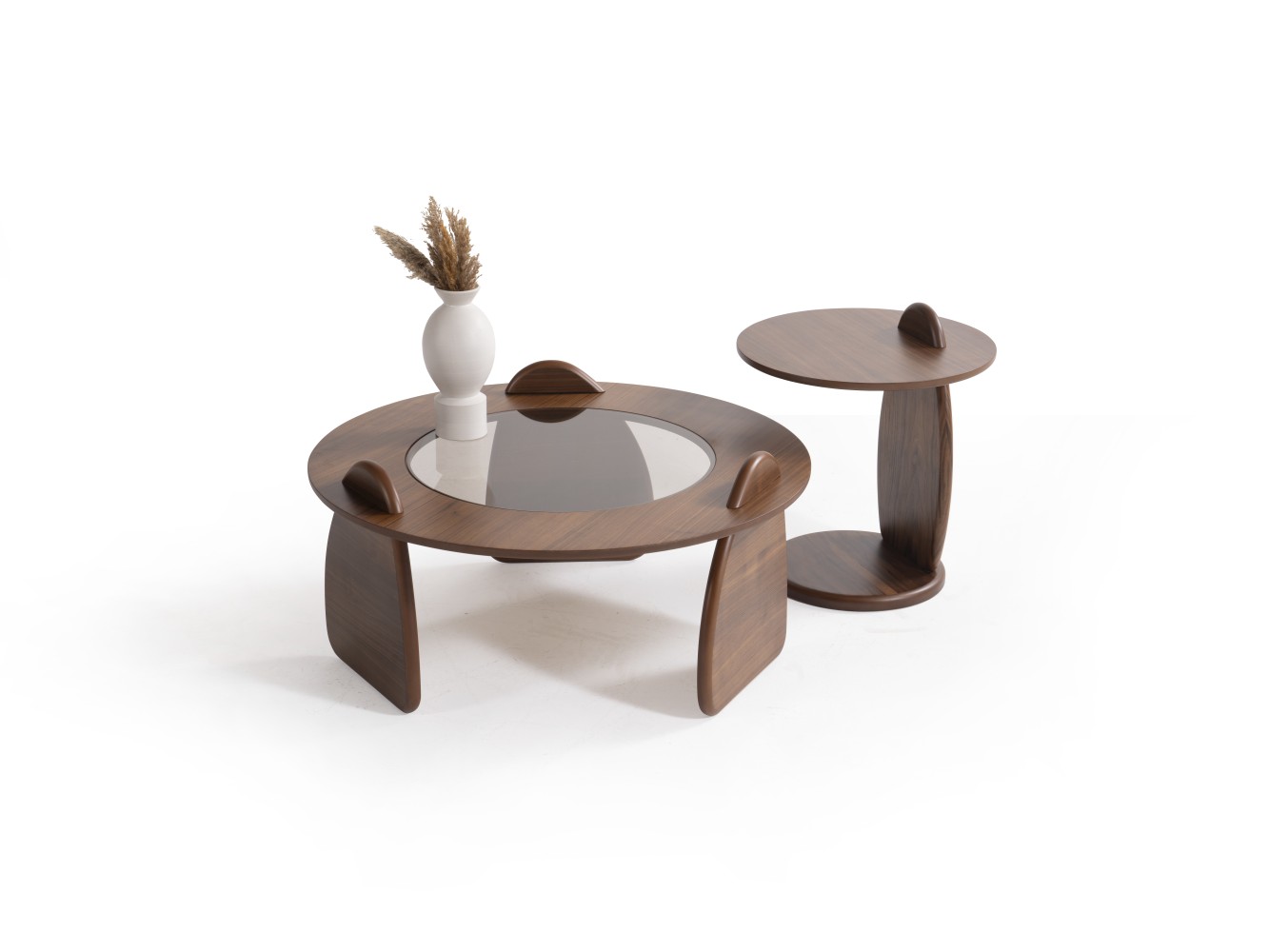 087 - 088 Walnut Bronze Set Of 2