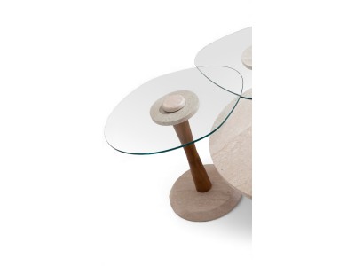 687 Walnut Travertine Set Of 3