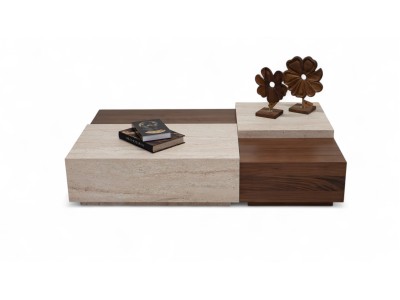 187 Walnut Travertine Set Of 4