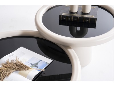 950 Sandstone  Black Glass Set Of 3