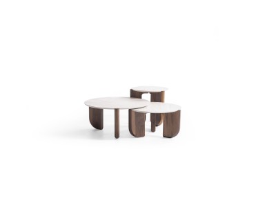 720 Walnut Travertine Set Of 3