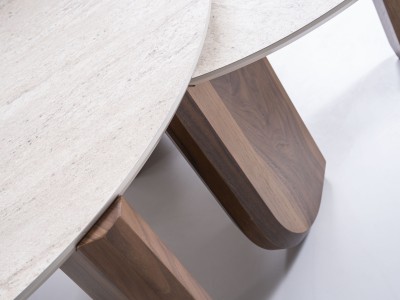 720 Walnut Travertine Set Of 3