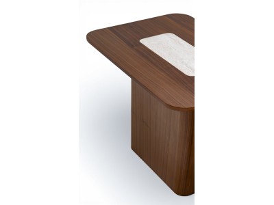 690 - 691 Walnut Travertine Set Of 2