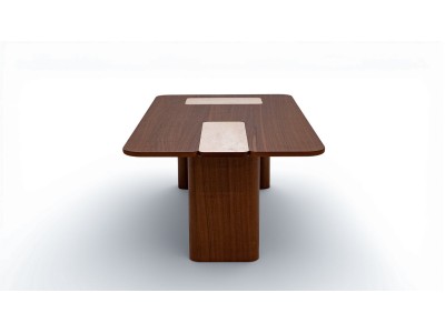 690 - 691 Walnut Travertine Set Of 2