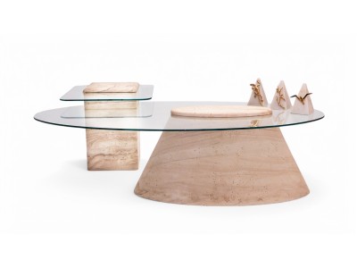 951 - 946 Travertine Set Of 2