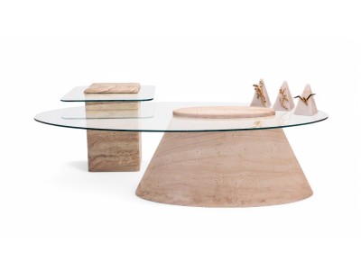 951 - 946 Travertine Set Of 2