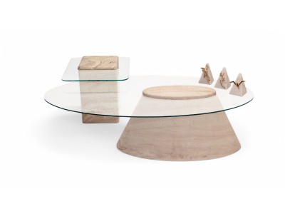 951 - 946 Travertine Set Of 2