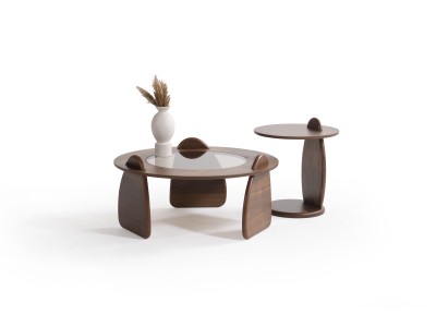 087 - 088 Walnut Bronze Set Of 2